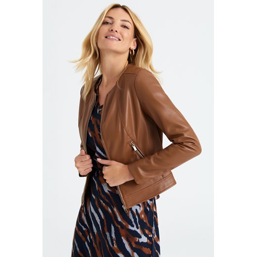 Kurtka z eko skóry, brązowa Greenpoint 40 Greenpoint.pl