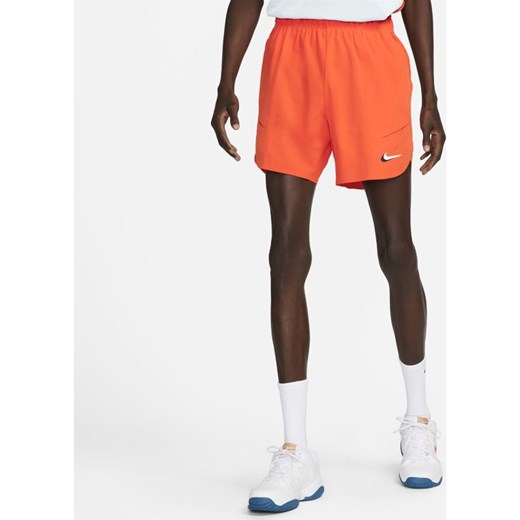 Męskie spodenki tenisowe 18 cm NikeCourt Dri-FIT ADV Slam - Pomarańczowy Nike 2XL Nike poland promocja