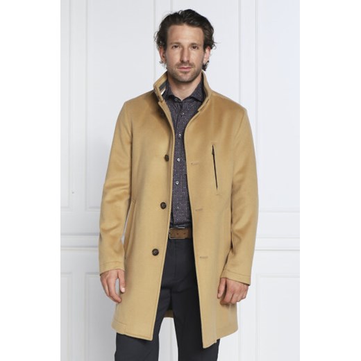 BOSS Wełniany płaszcz H-Hyde-Standup-224 | z dodatkiem kaszmiru 56 Gomez Fashion Store