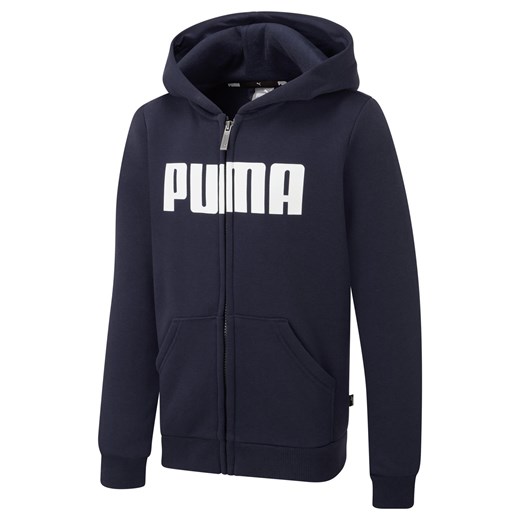 Bluza z kapturem chłopięca Puma ESS FULL-ZIP granatowa 84762102 Puma 128 promocyjna cena Sportroom.pl