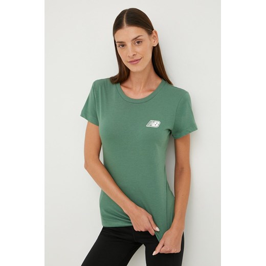 New Balance t-shirt damski kolor zielony New Balance M ANSWEAR.com