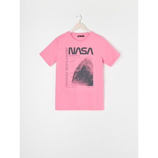 Sinsay - Koszulka bawełniana NASA - Różowy Sinsay L wyprzedaż Sinsay