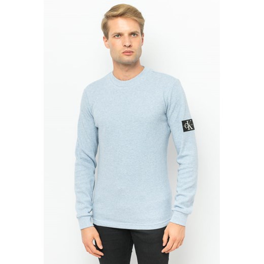sweter męski calvin klien j30j316610 błękitny ze sklepu Royal Shop w kategorii Swetry męskie - zdjęcie 143187323