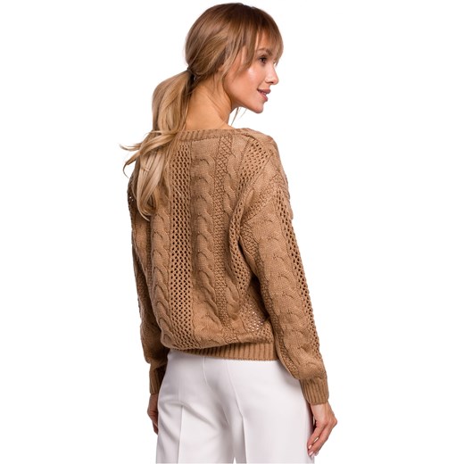Sweter Damski Model MOE510 Beige (L/XL) Moe L/XL DobraKiecka