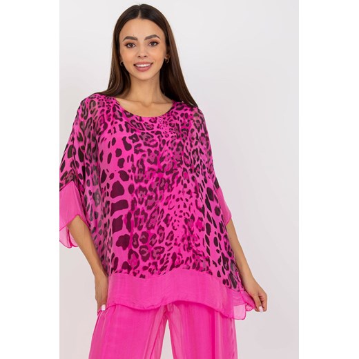 Bluzka Model DHJ-BZ-20352.80 Pink (uniwersalny) Italy Moda uniwersalny DobraKiecka