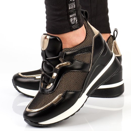 Sneakersy półbuty damskie VINCEZA 10743 BK/GL Suzana.pl 37 wyprzedaż suzana.pl