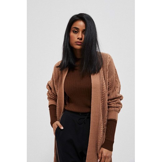 Sweter w warkoczowy splot XS Moodo.pl