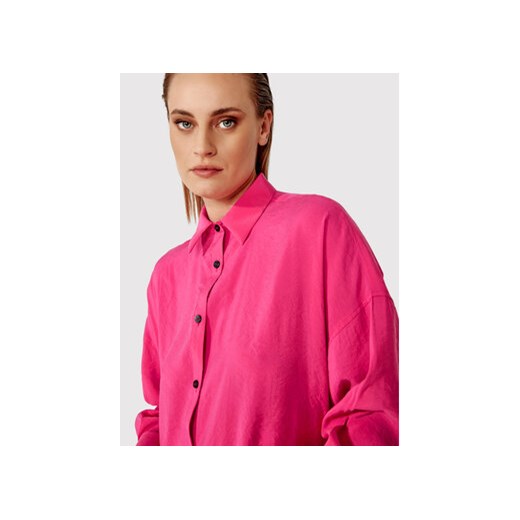 Simple Sukienka koszulowa SUD068 Różowy Relaxed Fit Simple 38_40 Modivo_marki_wlasne wyprzedaż
