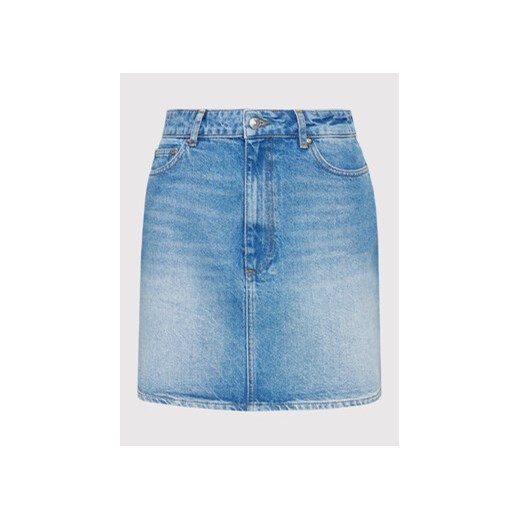 Simple Spódnica jeansowa SDDJ004 Niebieski Regular Fit Simple 38 Modivo_marki_wlasne okazyjna cena