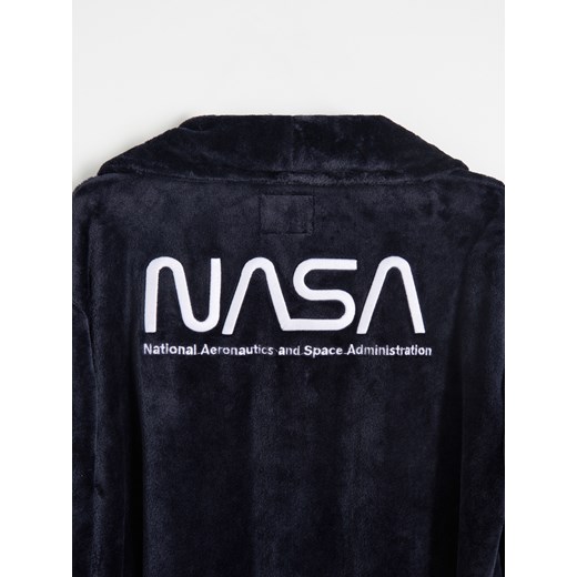 Reserved - Szlafrok z paskiem Nasa - Granatowy Reserved XXL Reserved