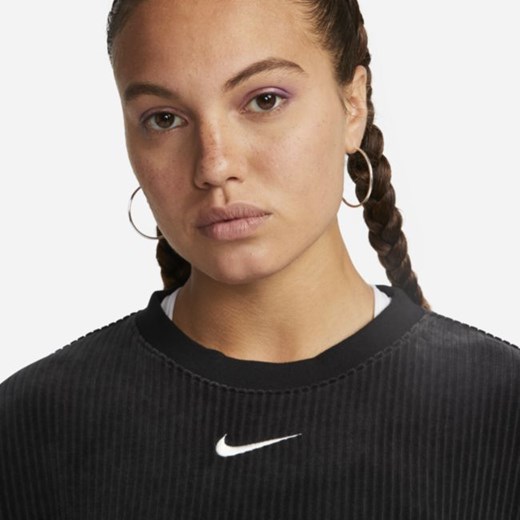 Damska welurowa sukienka z długim rękawem i półokrągłym dekoltem Nike Sportswear Nike XL Nike poland