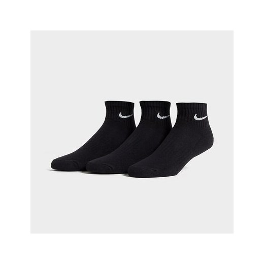 NIKE 3 PACK CUSHIONED QUARTER SOCKS CZARNY SX7667-010 Nike 38-42 JD Sports