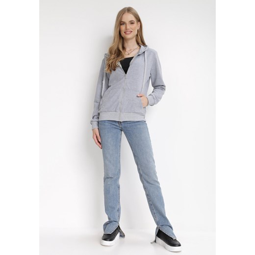 Bluza damska Born2be krótka szara