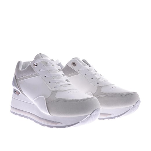 Buty sportowe damskie białe sneakersy na koturnie