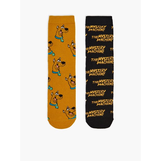 Cropp - 2 pack skarpet Scooby Doo - Brązowy Cropp 39 Cropp