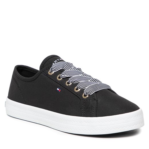 Tenisówki TOMMY HILFIGER - Essential Nautical Sneaker FW0FW04848 Black BDS Tommy Hilfiger 38 okazja eobuwie.pl