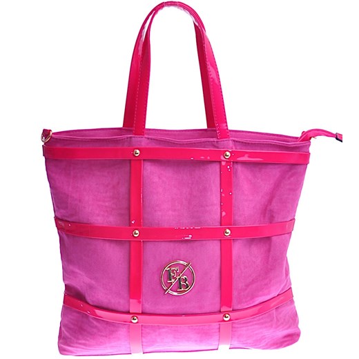 Fuksjowa torebka shopper bag F/B /H2-K47 TB378 M593/ Pantofelek24 Duża ( mieszcząca A4) okazja Pantofelek24.pl Jacek Włodarczyk