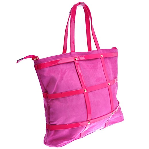 Fuksjowa torebka shopper bag F/B /H2-K47 TB378 M593/ Pantofelek24 Duża ( mieszcząca A4) okazja Pantofelek24.pl Jacek Włodarczyk