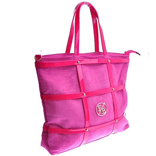 Fuksjowa torebka shopper bag F/B /H2-K47 TB378 M593/ Pantofelek24 Duża ( mieszcząca A4) promocyjna cena Pantofelek24.pl Jacek Włodarczyk