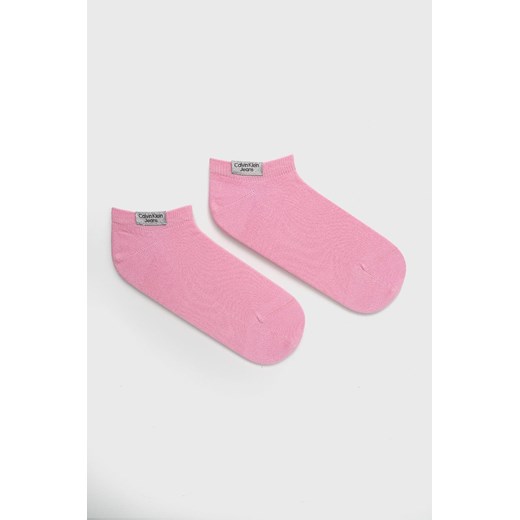 Calvin Klein Jeans Skarpetki (2-pack) 701218749.NOS damskie kolor różowy ze sklepu ANSWEAR.com w kategorii Skarpetki damskie - zdjęcie 143388474
