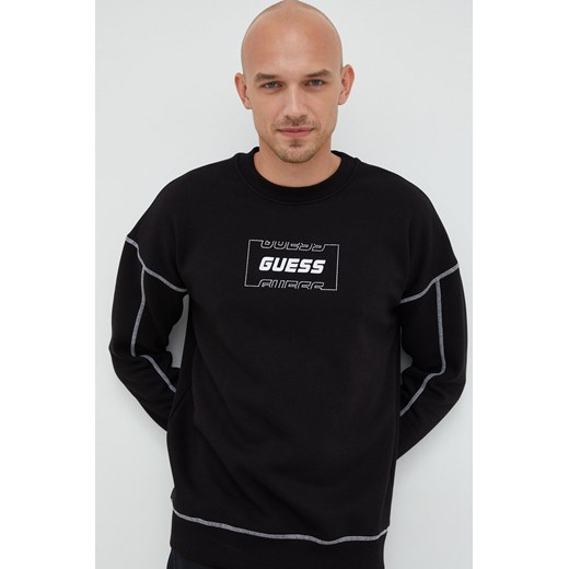 Guess bluza męska kolor czarny gładka Guess XXL ANSWEAR.com