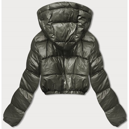 KRÓTKA KURTKA PUCHOWA TYPU CROP KHAKI (D2-3831-22) Goodlookin.pl XL (42) goodlookin.pl