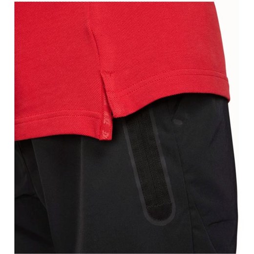 T-shirt męski Nike czerwony z krótkimi rękawami 