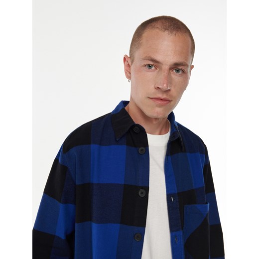 Reserved - Koszula relaxed fit w kratę - Niebieski Reserved XL Reserved