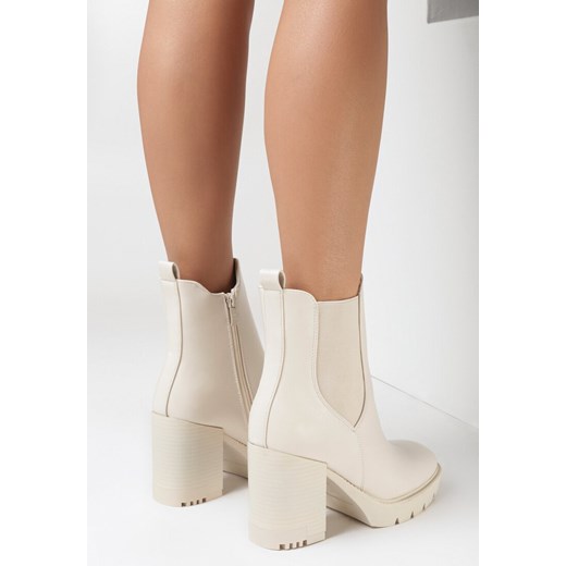 Beżowe Botki Bressoline 39 okazyjna cena born2be.pl