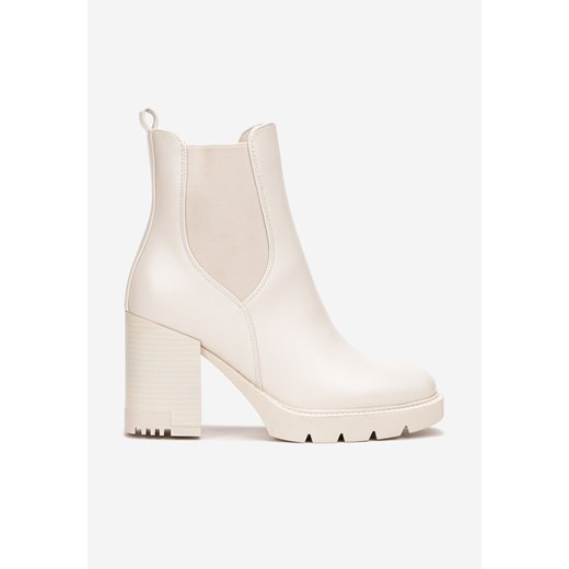 Beżowe Botki Bressoline 38 wyprzedaż born2be.pl
