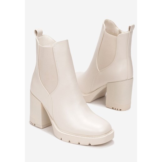 Beżowe Botki Bressoline 37 okazja born2be.pl