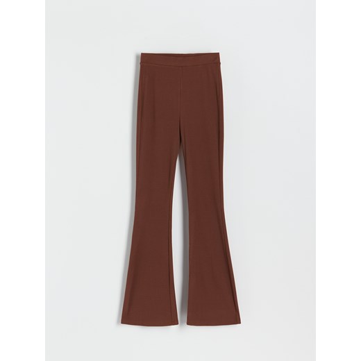 Reserved - Spodnie z prążkowanej dzianiny - Brązowy Reserved S Reserved