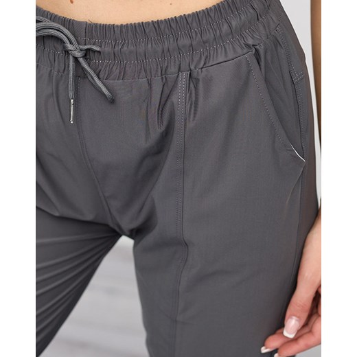 Ciemnoszare damskie spodnie dresowe typu joggery - Odzież Royalfashion.pl S/M - 37 royalfashion.pl