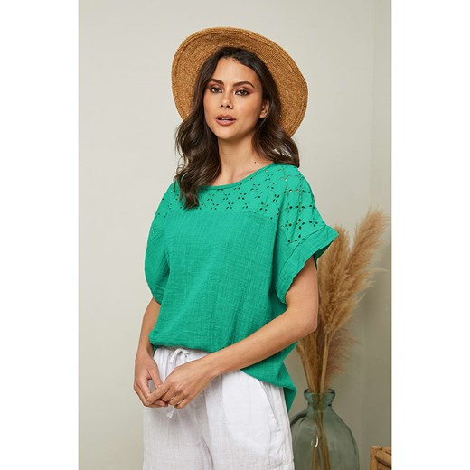 Koszulka "Elymis" w kolorze zielonym Fleur De Lin L okazja Limango Polska