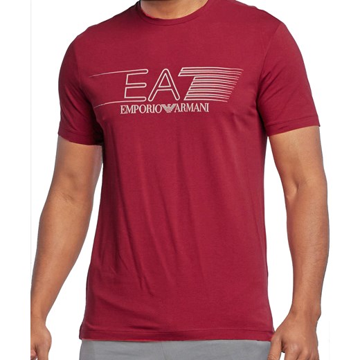 EA7 EMPORIO ARMANI T-Shirt Bordo Regular Fit L okazyjna cena zantalo.pl