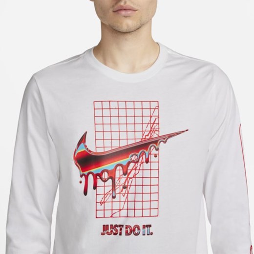 Męski T-shirt z długim rękawem Nike Sportswear - Biel Nike M okazja Nike poland