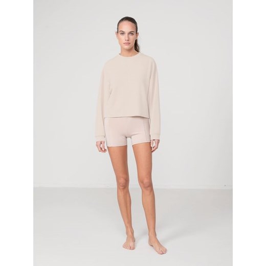 Beżowa bluza damska 4F krótka jesienna casual