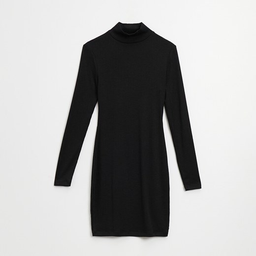 Dopasowana sukienka swetrowa mini czarna - Czarny House XL House