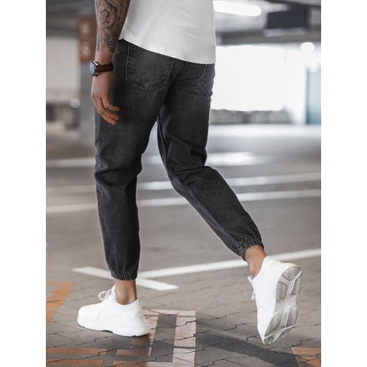 Spodnie jeansowe joggery męskie grafitowe OZONEE DO/6108/5 Ozonee 30 ozonee.pl wyprzedaż