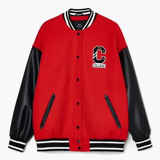 Cropp - Kurtka bomber - Czerwony Cropp S Cropp