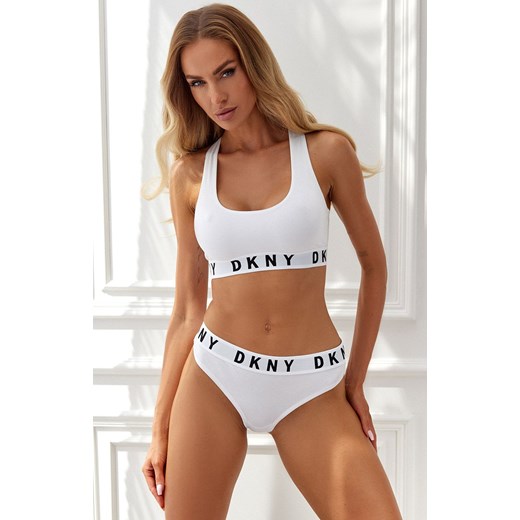DKNY bawełniany biustonosz top DK4519, Kolor biały, Rozmiar S, DKNY ze sklepu Intymna w kategorii Biustonosze - zdjęcie 143617144