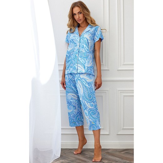 Piżama damska Ralph Lauren ILN92151, Kolor niebieski-wzór, Rozmiar S, Ralph Lauren ze sklepu Intymna w kategorii Piżamy damskie - zdjęcie 143620930