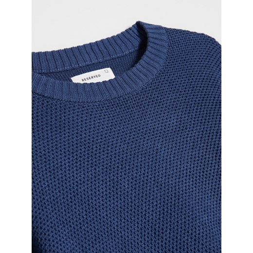 Reserved - Sweter z półokrągłym dekoltem - Niebieski Reserved M Reserved