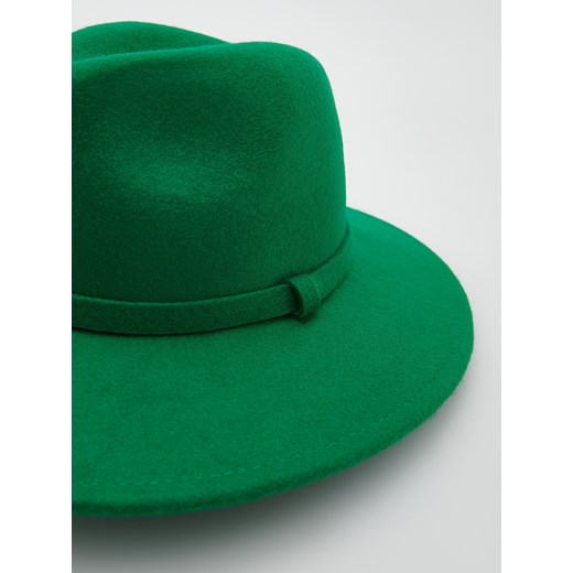 Reserved - Wełniany kapelusz - Zielony Reserved M Reserved