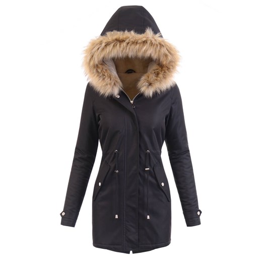 Parka damska czarna