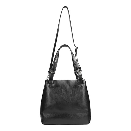 Skórzany shopper bag w kolorze czarnym - (S)34 x (W)31 x (G)15 cm Wojas onesize Limango Polska