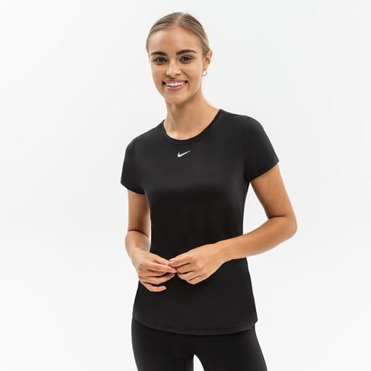 Nike bluzka damska z krótkim rękawem czarna z okrągłym dekoltem 