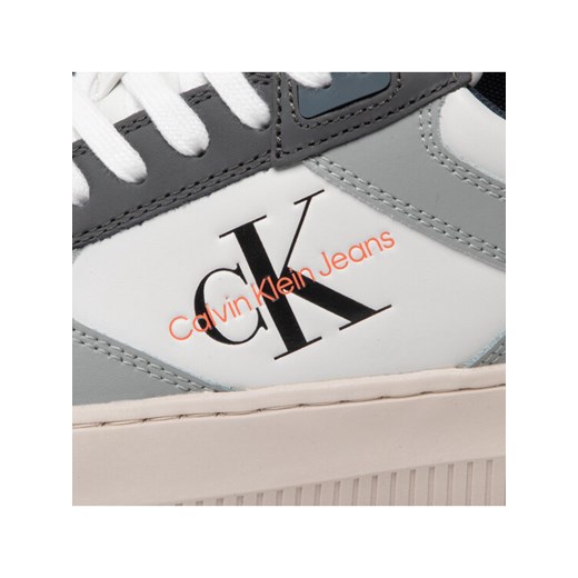 Calvin Klein Jeans Sneakersy Chunky Cupsole Laceup Lth Mono YM0YM00550 Biały 40 MODIVO