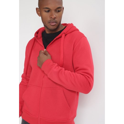 Czerwona Bluza Mentasius ze sklepu Born2be Odzież w kategorii Bluzy męskie - zdjęcie 143731000