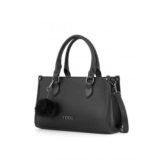 Czarna mini shopperka Nobo z pomponem Uniwersalny NOBOBAGS.COM